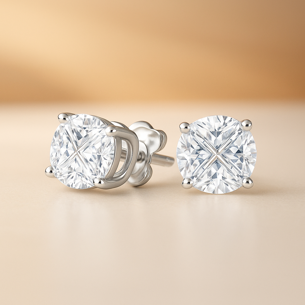PURE Round Invisible CZ Stud