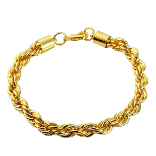 14K Gold Rope Bracelet