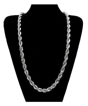Silver Rope Chain Plated Solid