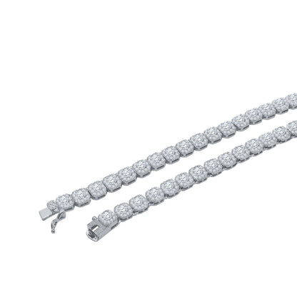 ICECUBE 925 SILVER SQUARE TENNIS CHAIN