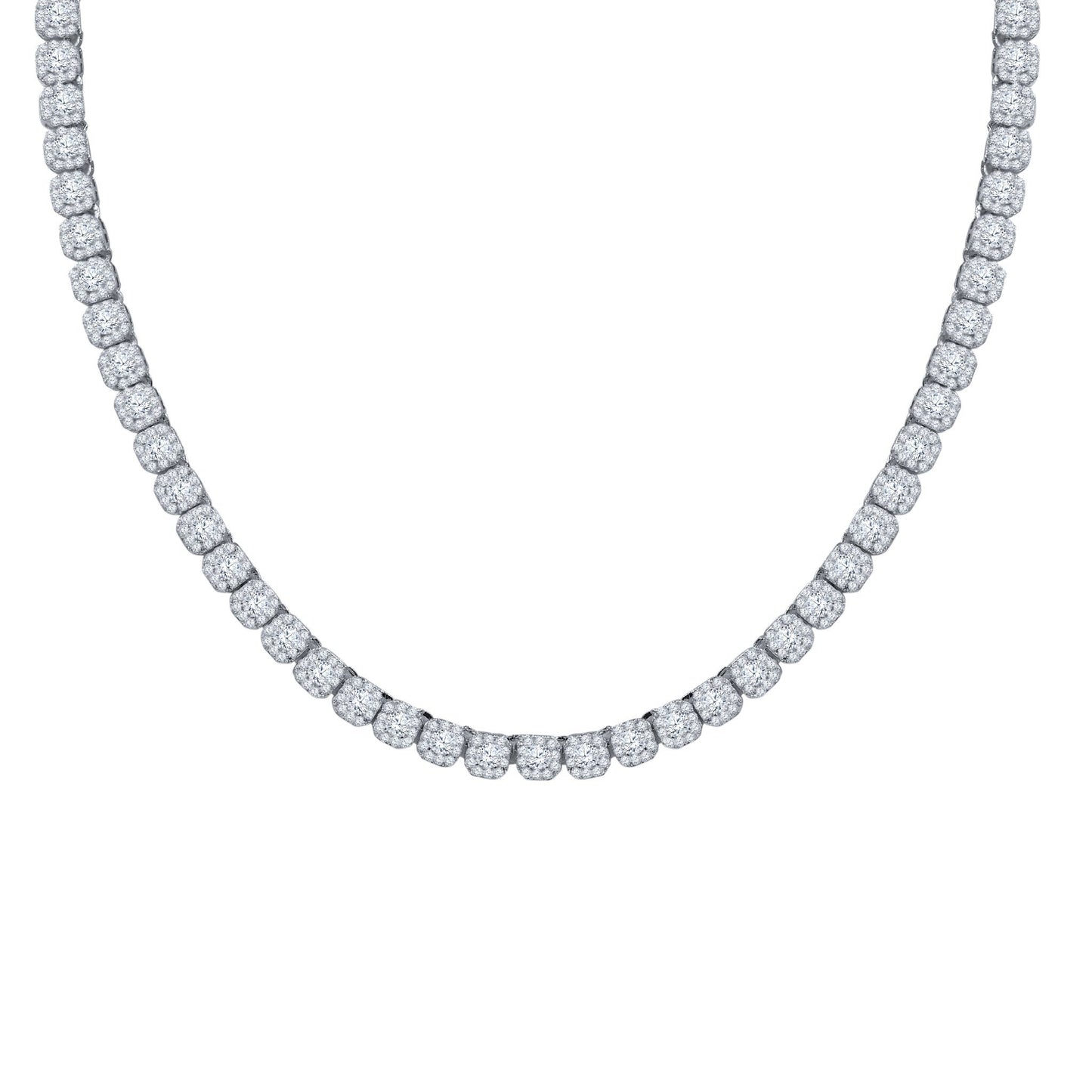 ICECUBE 925 SILVER SQUARE TENNIS CHAIN