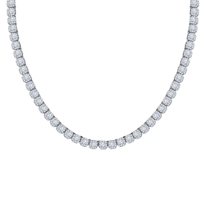 ICECUBE 925 SILVER SQUARE TENNIS CHAIN