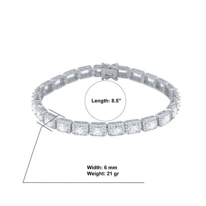 SQUARE TENNIS BRACELET 6MM