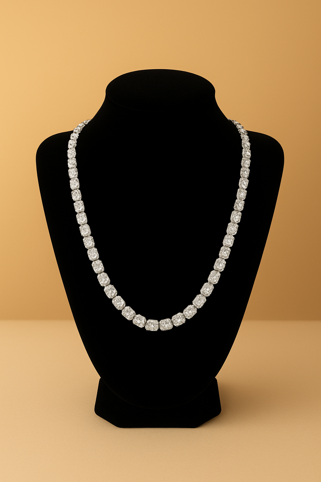 ICECUBE 925 SILVER SQUARE TENNIS CHAIN