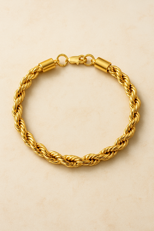 14K Gold Rope Bracelet